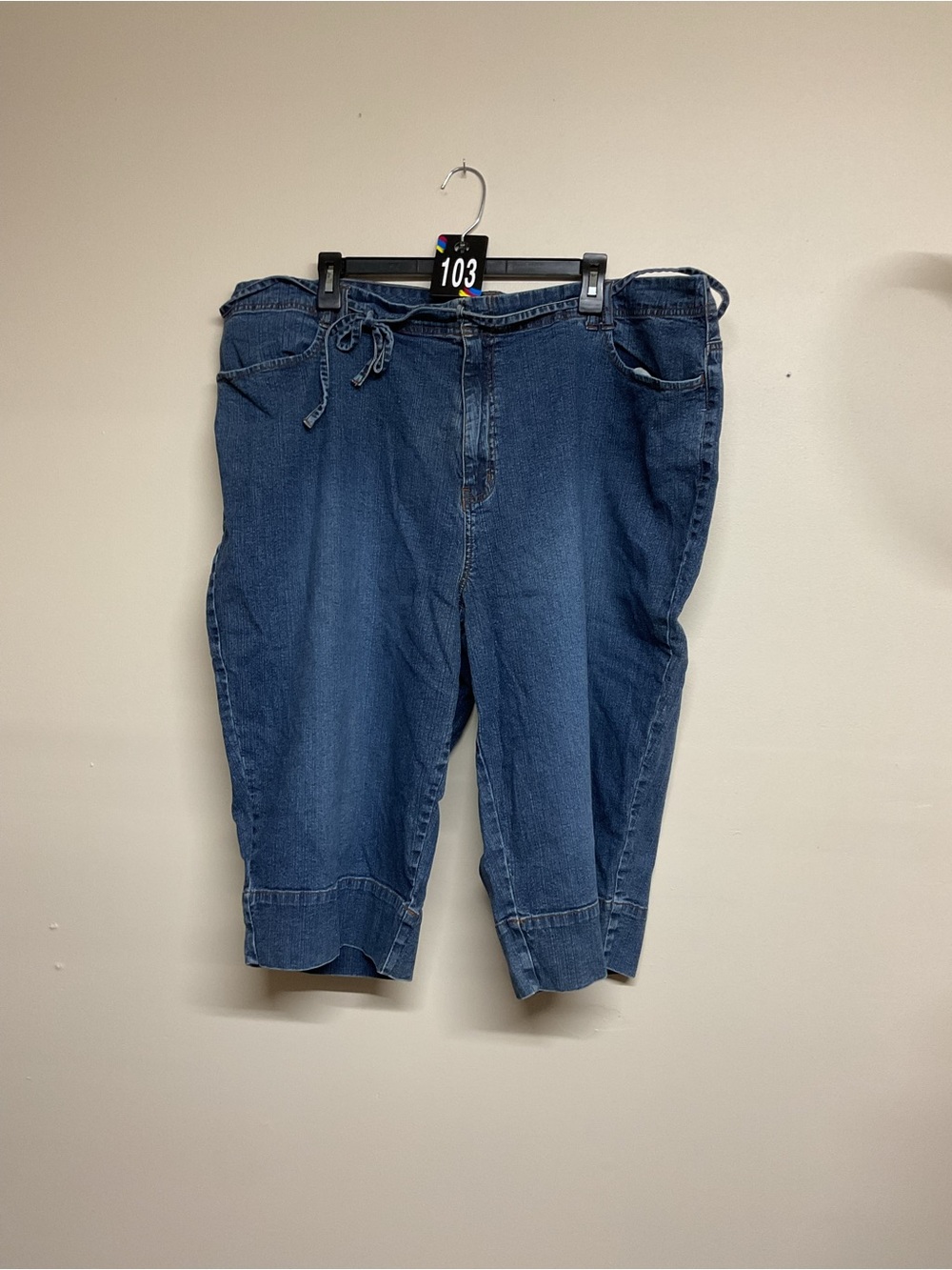 Vintage Venezia Dark Blue Cropped Denim Jeans